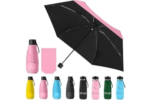 Vicloon Mini Umbrella, Pocket Umbrella, Sun Protection Umbrella, Outdoor UV Folding Umbrella, Small, Lightweight, UV Folding for Adults and Children