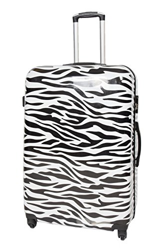 large zebra print suitcase