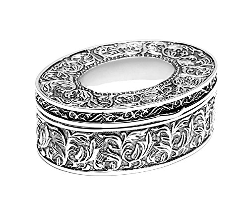 EDLE SCHMUCKSCHATULLE SCHMUCKKASTEN SCHMUCKKÄSTCHEN SCHMUCK BOX DOSE SILBER SAMT + BRILLIBRUM® FLYER - 2