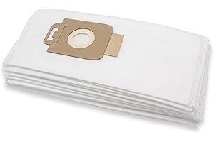vhbw 10x bolsa compatible con Nilfisk 81846000, 818460-00, Action, Activa, Elite Energy Eco aspiradora - vellón micro, blanco
