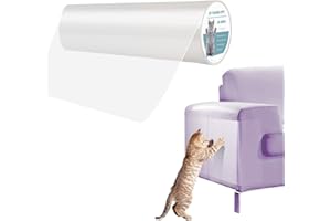 Pidsen Protezione Graffi Gatto,45CM*4M Protezione Antigraffio per Gatti Nano Nastro Adesivo Antigraffio Porta, Trasparente PVC Divano Gatti Graffi Protezioni, Protezione per Divano e Mobili
