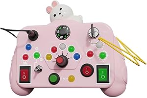 NIWWIN Busy Board Montessori Toy,Wiele sposobów zabawy cyframi i literami,zabawka sensoryczna do nauczania motoryki precyzyjnej,Edukacja przedszkolna,odpowiedni dla dzieci w wieku 1 roku i starszych.