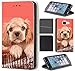 Produktbild CoverFix Premium Hülle für Samsung Galaxy A5 (Modell 2017) A520 Flip Cover Schutzhülle Kunstleder Flip Case Motiv (1335 Cocker Spaniel Welpe Hund Tier Baby)