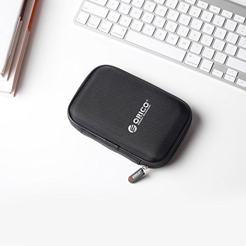 ORICO Festplattentasche Schutztasche Schutzbox für 2,5 Zoll externe tragbare Festplatten Western Digital WD Seagate Toshiba Samsung Intenso (2.5″, Schwarz) - 7