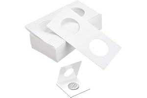 OHYER 100 Pezzi Cartoncini per Monete Cardboard Coin Holder Moneta Caso della Copertura di Vibrazione Rifornimenti di Raccolta Monete per Protezione e Raccogliere Monete (Dimensioni 31.5 mm)