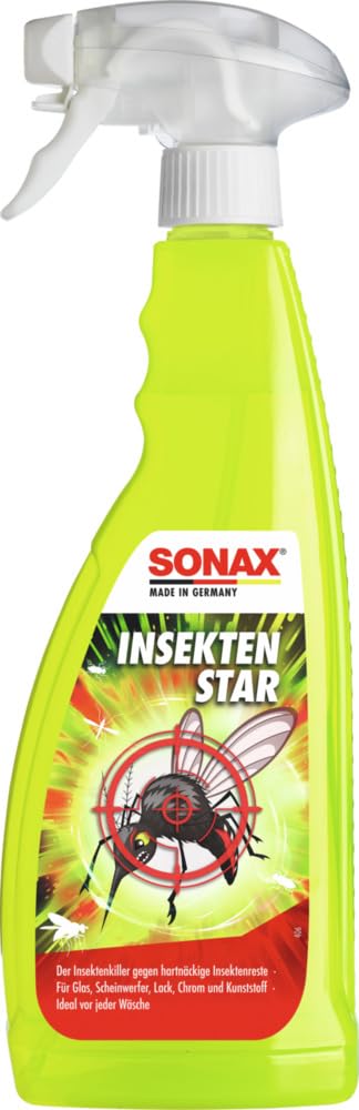 SONAX InsektenStar (750 ml) Insektenentferner löst schnell & schonend selbst hartnäckige & angetrocknete Insektenverschmutzungen, Art-Nr. 02334000 | Insektenentferner löst schnell & schonend selbst hartnäckige & angetrocknete Insektenverschmutzungen