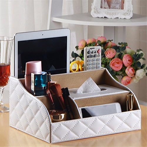 Outside the house Household Leather multi functional paper towel box European style pumping box coffee table desktop living room remote control storage box creative,C,27.5*20.5*17