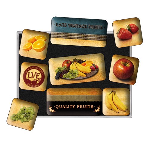 Nostalgic-Art 83006 Late Vintage Quality Fruits, Magnet-Set, 9-teilig - 2