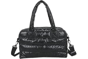 AZURAOKEY Puffer Tote Bag per le donne, borsa imbottita in cotone trapuntato, borsa a tracolla imbottita invernale