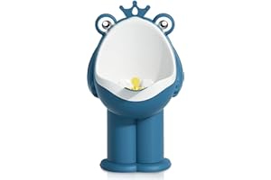 TESIN Kinder Pisuar für Jungen, Frosch Pipi Training, Töpfchen Trainingsurinal für Kleinkinder, stehendes Urinal wandmontierter Frosch Pipi Trainer mit lustigem Zielziel (dunkelblau)