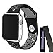 Produktbild Watch Armband 38mm, Vaxiuja Serie 1/2 Sport Armbanduhr Silikonarmband Ersatzarmband Armband for Apple iWatch / Apple Uhr Nike + (38mm, Gray & Schwarz)