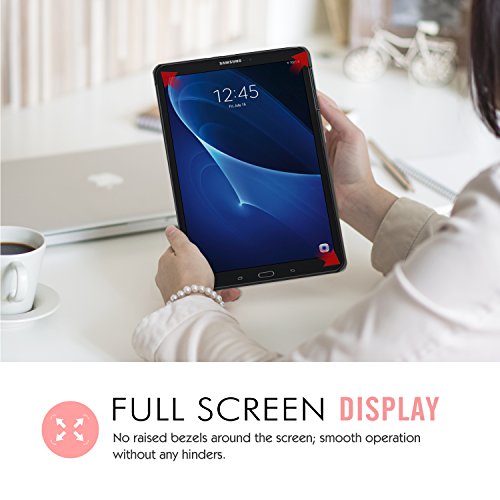 MoKo Samsung Galaxy Tab A 10.1 Hülle – Ultra Lightweight Slim PU Leder Schutzhülle Smart Case mit Standfunktion und Auto Sleep / Wake Up Funktion für Samsung Galaxy Tab A 10.1 Zoll (2016) Wi-Fi/ LTE T580N / T585N Tablet-PC, Schwarz - 9