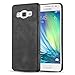 Produktbild Cadorabo Hülle für Samsung Galaxy A3 2015 (5) - Hülle in Vintage SCHWARZ – Hardcase Handyhülle Schutzhülle aus Kunstleder - Schutzhülle Bumper Back Case Cover