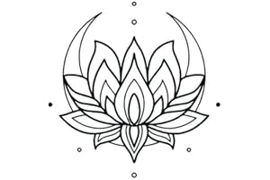 Tatuaggio FIORE DI LOTO - Temporalis® | Tatuaggi temporanei uomo donna, tatuaggi finti vegani e waterproof - Certificato UE - Dura 1-2 settimane [ Tattoo Fiore di loto simmetrico ]