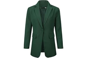 YUNCLOS Femme Blazer Veste de Costume Élégant à Manches Longues Travail Bureau Blazer Costume d'affaires
