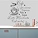 Produktbild HNXDP Neue Kaffee Selbstklebende Vinyl Wasserdichte Wandkunst Aufkleber Pvc Wandtattoos Dekoration Tapete Grün M 28 cm X 29 cm