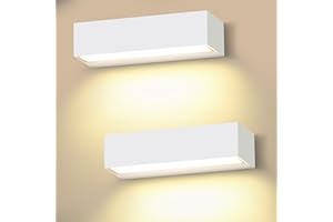 CWYCFW 18W Applique da Parete Interno/Esterno 30Cm Bianco Lampade da Parete 3000K Bianco Caldo 2 Pack Applique Esterno IP54