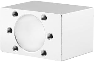 DUOKON Support de Support de Boîtier, écrou 1204 Drucktaster Blanc SFU1204. Écrou à Vis à Billes en Alliage D'aluminium. Anode de Logement D'écrou à Billes et Oxydation Dure