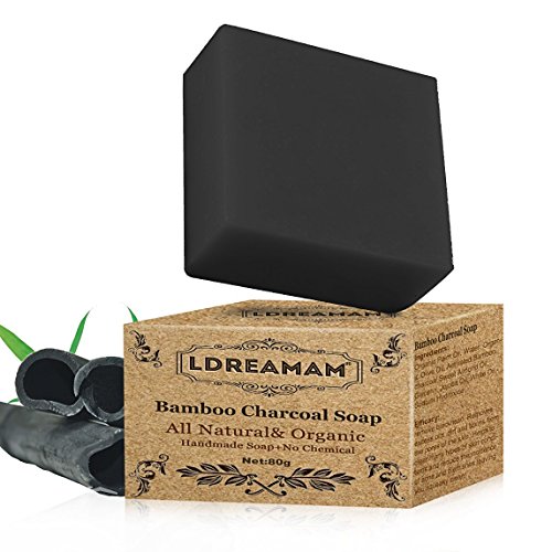 Bambuskohle Handgemachtes Seife,Bamboo Charcoal Soap,Gesicht Seife. LDreamAM® Entschlackendes Gesicht & Körperreiniger.Für Akne, Ekzem, Gesichtsreinigung Behandlung für Akne Prone Haut - 6