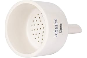 Labasics Porcelain Buchner Funnel 60 mm, Porcelain Buchner Filter Funnel OD 6 cm ID 5.7 cm for Laboratory