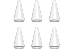 TQQ Lot de 6 Embouts de Rechange compatibles Uniquement avec Les Crayons, Taille Originale 1:1, Super durables, Pointes de Stylo Haute sensibilité (Noir) (Blanc)