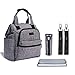 Produktbild Wickeltasche, ERAY Wickelrucksack Wasserdicht Multifunktionale Babytasche Mit Wickelunterlage, Reisetasche Mama Rucksack für Unterwegs, 1xWickeltasche, 1xWickelunterlage, 1xIsolierte Flaschentasche
