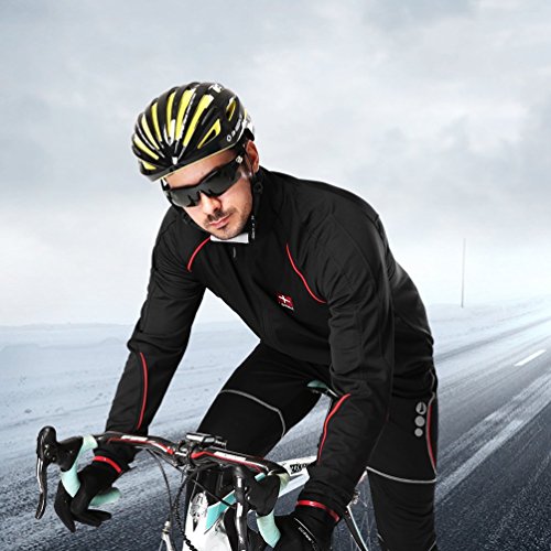 4Ucycling Herren Outdoor Fahrradjakce Winddicht Winterjacke 3-Lagen Radjacke - 2
