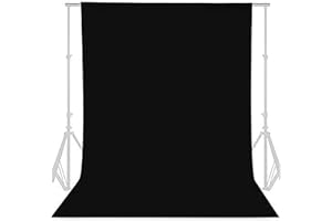 SEDGEWIN 3x3.9M Hintergrund Fotografie Fotohintergrund Schwarz fur Fotostudio Nicht Reflektierend Polyester Schwarzer Stoff Screen Backdrop Foto Hintergrund für Video Fernsehen(Nur Hintergrund)