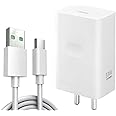 Original 33W Charger SUPERVOOC Fast Charging Adapter with Op-po F19 Pro/F23 5G/F21 Pro/F21s Pro/A57e/A76/A77s/A78/A96/F19/F19s/K10 5G Cable (White) Adapter & Cable. (FIX215)