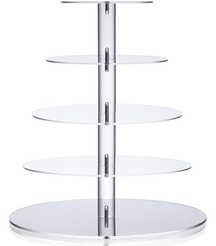 BBTO Set 6 Alzate Per Buffet In Legno E Oro - 10/15/20 Cm, Espositori Nidificanti Per Torte, Gioielli, Decorazioni Nozze