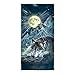 Produktbild Badetuch, saugfähiges Moon Wolf Sport Strandtuch, weiches und umweltfreundliches Gesichtstuch, Wickeldecke, A4, 75x150cm