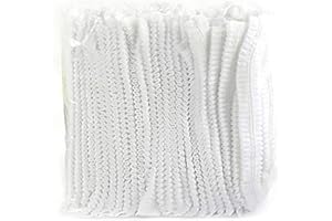 MUHWA Cuffia a retina usa e getta per capelli, 100 pezzi, taglia unica con elastico, per uso cosmetico, bellezza, cucina, cucina, industria domestica, ospedale