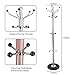 Hapilife 15 Hanging Hook Traditional Floor-Standing Hat and Coat Stand With Marble Base - Multiple Colour (Burgundy)