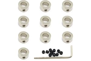 Zeberoxyz 10 unids/pack 8mm eje bloqueo collar T8 plomo tornillo bloqueo anillo acero inoxidable material aislamiento aplicar para impresora 3D accesorios (8mm-plata)