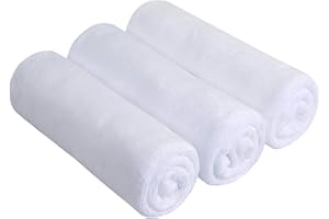 SINLAND 3 Stück Microfiber Gym Handtücher Saugfähiges Sporthandtuch Super weich Trainingshandtuch für Fitnessstudio und Gym 40cm x 80cm Weiß
