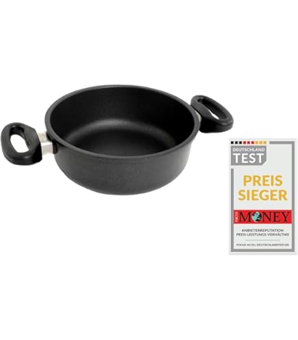 AMT Gastroguss Melkpan, 18 cm, 10 cm hoog, sauspan met vaste steel