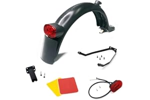 EWheel | Guardabarros Trasero Nuevo Modelo para Patinete Xiaomi M365, 1S, Essential, Pro y Pro2 | Kit Completo. (Negro con Soporte 1S/Pro2 (Ruedas 10 Pulgadas))