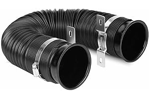 JOURNDREAM Tuyau d'admission d'air universel 76 mm pour voiture, filtre à air sport en fibre de carbone