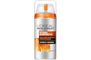 L’ORÉAL PARIS MEN EXPERT L'Oréal Men Expert Crema Idratante Uomo Anti-Fatica Hydra Energetic, Combatte le Occhiaie e Dona Intensa Idratazione, Arricchita con Proteine e Vitamina C, 100 ml