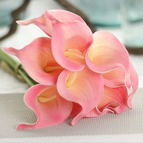 Artificial Flowers Floral Decorations Emulation Flower False Floral Bouquets Ornaments,Bubblegum Pink Color 1 Support