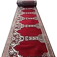 Kabir Rugs Janamaz Rolls for Masjid (Mosque) Prayer Carpet Any Religious Houses & Gallery Runner Carpet 4 x 12 Feet Color Red