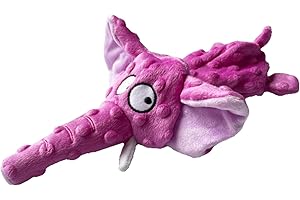 ZENVALY Dog Toy, Squeaky Toy for Dogs, Squeaky Toy, Dog Toy without Stuffing, Plush Toy, Dog Plush Safe Chew Toy for Puppies, Small, Medium Dogs, Elephant Purple