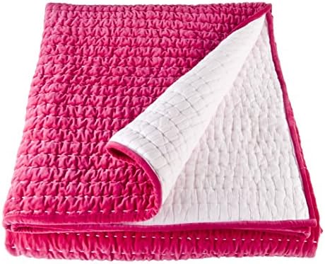 Ragged Rose Opal Fuchsia Pink Velvet Bedspread,Double