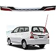 AUTO Vortex Old Innova Back Dicky Tail Rear Number Plate Chrome Garnish/Moulding Strip with Reflector Light for INNOVA Type -4 Model [2012-2016]