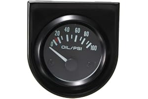 Mintice 12V 2" Puntero de Motor de Coche de 52mm Kit medidor de Temperatura del Agua Celsius Indicador de luz LED Blanco Negro Universal