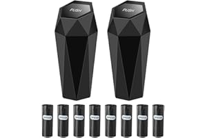 AEUZWR 2Pcs Papelera de Coche con Tapa, PequeñO Papelera Coche, Basura Coche con Tapa, Portátil Caja de Almacenamiento para Coche, Cubo de Basura del Coche del Vehículo