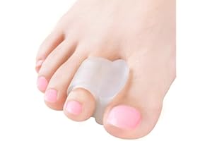 salefun 4 Separatore Dita Piede, Di Separatori in Gel Morbidi Distanziatori Standard Per Le Dita Dei Piedi, utilizzato allevia il dolore da borsiti e dita sovrapposte(Colore trasparente)
