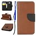 Produktbild FESELE Retro Lederhülle für [Samsung Galaxy A5 2017] Leder-Mappen-Karten-Slot-Abdeckung im Bookstyle mit Standfunktion, Samsung Galaxy A5 2017 Color Blocking Lanyard Brieftasche Hülle Leder Tasche M