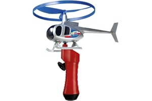 GÜNTHER FLUGSPIELE Paul Günther 1679 - Elicottero Volante Sky Police, Elicottero della Polizia con Impugnatura ad avviamento rapido, per Bambini a Partire dai 4 Anni, decolla Rapidamente e vola in Alto