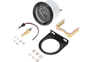 DriSentri Oil Temp Gauge, 2" 52MM LED Electrical Car Oil Temp Temperature Gauge Meter with Temperature Sensor